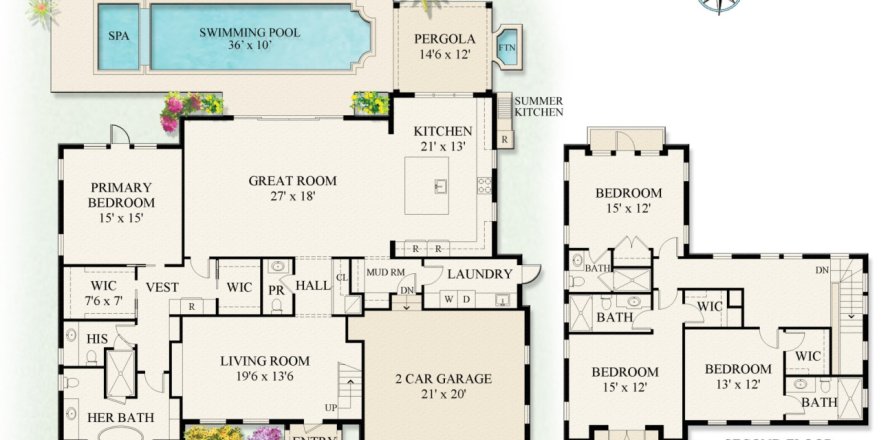 Casa en Palm Beach, Florida 4 dormitorios, 371.7 m2 № 1127852