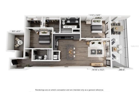 Apartamento en alquiler en Saint Petersburg, Florida, 2 dormitorios, 124.49 m2 № 1762182 - foto 2