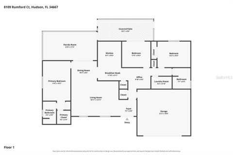 House in Hudson, Florida 3 bedrooms, 141.12 sq.m. № 2432668 - photo 2