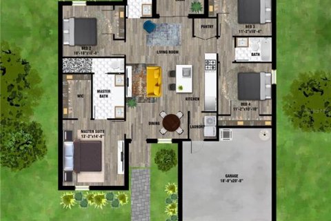 Купить виллу или дом в Киссимми, Флорида 6 комнат, 136.47м2, № 1323710 - фото 6