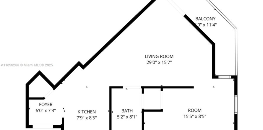 Condo in Miami, Florida, 1 bedroom  № 1946860