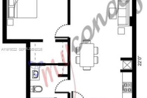 Купить кондоминиум в Майами, Флорида 1 спальня, 57.13м2, № 2040592 - фото 27