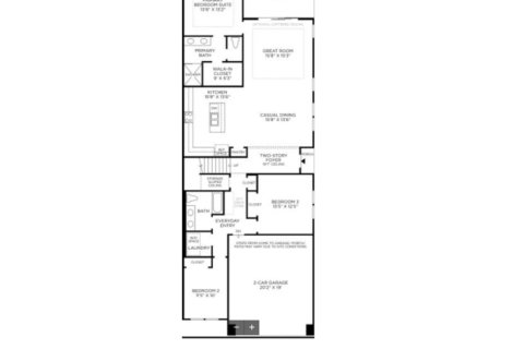 Townhouse floor plan «Townhouse», 3 bedrooms in West End at Town Center