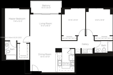 Купить кондоминиум в Майами-Бич, Флорида 3 спальни, 110.65м2, № 2018278 - фото 15