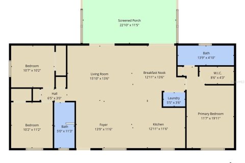 House in PORT ST. JOHN in Cocoa, Florida 3 bedrooms, 135.27 sq.m. № 2166632 - photo 30