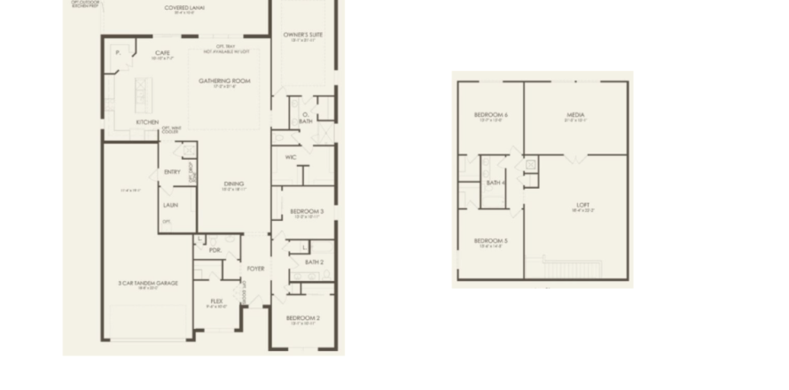 Casa en River Pointe by William Ryan Homes en Riverview, Florida 4 habitaciones, 267 m2 № 390598