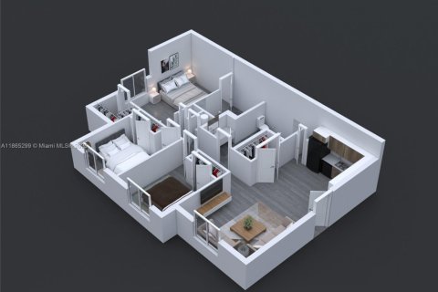 Снять в аренду квартиру в Киссимми, Флорида 3 спальни, 104.52м2, № 1896495 - фото 7