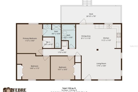 Casa en venta en Tampa, Florida, 3 dormitorios, 107.95 m2 № 2145412 - foto 5