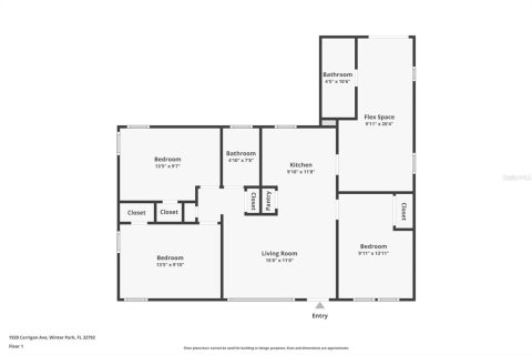 House in Winter Park, Florida 3 bedrooms, 115.38 sq.m. № 1913709 - photo 19