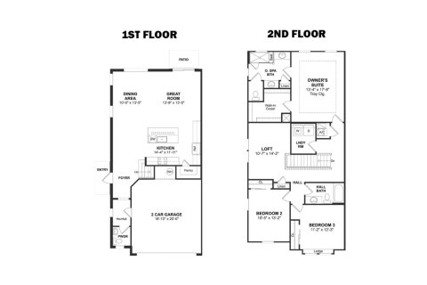 Townhouse floor plan «191SQM FULLERTON II», 3 bedrooms in THE PRESERVE AT AVONLEA