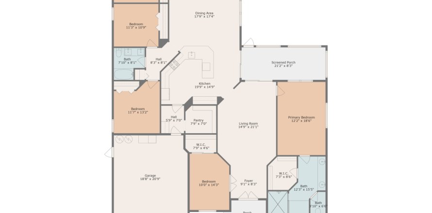 House in Bradenton, Florida 5 bedrooms, 236.16 sq.m. № 1833088