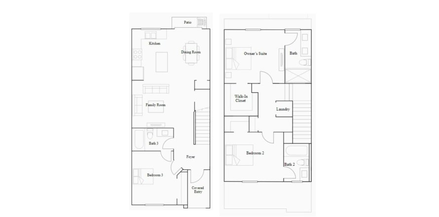 Townhouse floor plan «123SQM», 3 bedrooms in PINE VISTA