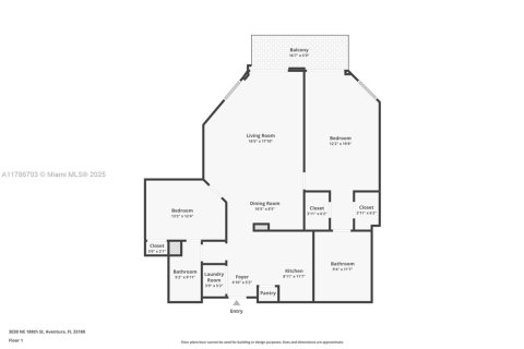 Купить кондоминиум в Авентура, Флорида 2 спальни, 124.77м2, № 1708581 - фото 25