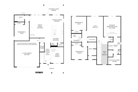 Планировка виллы или дома «House» 4 спальни в ЖК Mill Creek Forest - Meadows