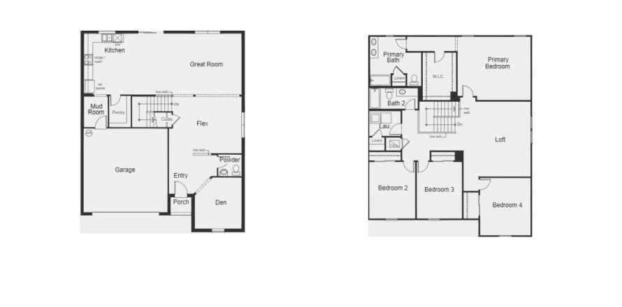 Планировка виллы или дома «House» 4 спальни в ЖК Sawgrass Lakes II