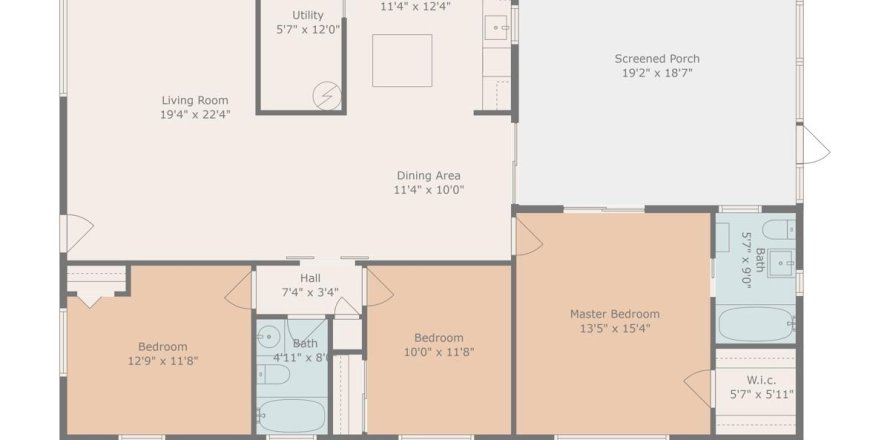 House in Hallandale Beach, Florida 3 bedrooms, 138.61 sq.m. № 1081356