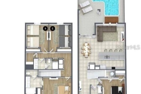 Adosado en venta en Kissimmee, Florida, 4 dormitorios, 176.7 m2 № 1552528 - foto 14