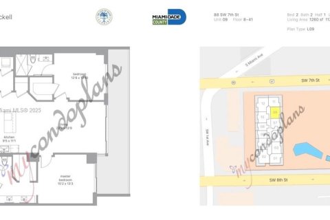 Condominio en venta en Miami, Florida, 2 dormitorios, 115.01 m2 № 2029409 - foto 12