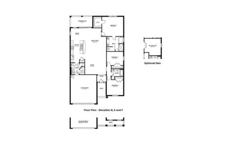 Планировка виллы или дома «House» 3 спальни в ЖК Star Farms at Lakewood Ranch - Freedom