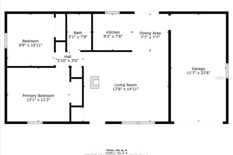 House in Ocala, Florida 2 bedrooms, 78.04 sq.m. № 1903042 - photo 4