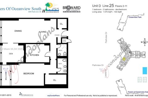 Condominio en venta en Hallandale Beach, Florida, 2 dormitorios, 99.87 m2 № 1698475 - foto 5