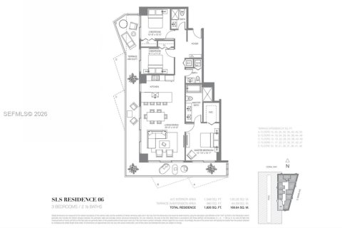 Condominio en alquiler en Miami, Florida, 3 dormitorios, 125.05 m2 № 2047787 - foto 24