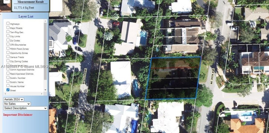 Terrain à Fort Lauderdale, Floride № 1973047