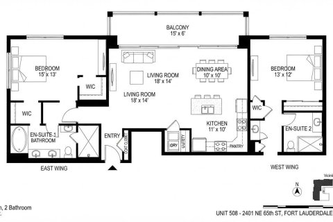 Copropriété à louer à Fort Lauderdale, Floride: 2 chambres, 104.05 m2 № 2323639 - photo 11
