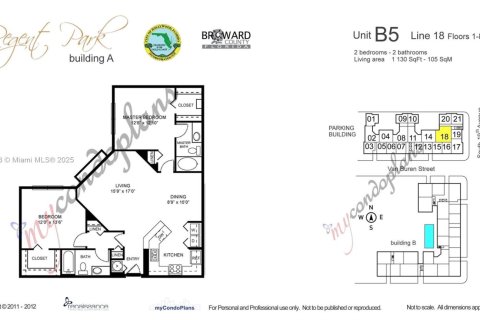Купить кондоминиум в Холливуд, Флорида 2 спальни, 104.98м2, № 1961320 - фото 22