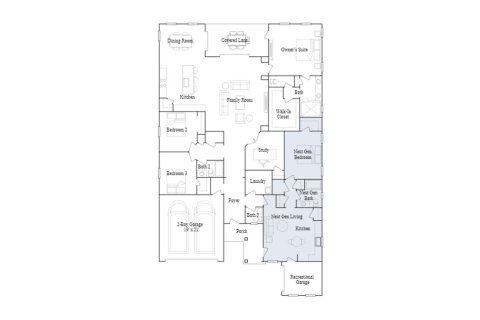 Townhouse floor plan «279SQM PATRIOT», 4 bedrooms in SILVER LANDING