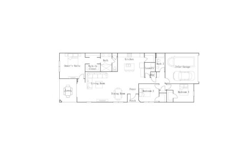 Townhouse floor plan «Townhouse», 3 bedrooms in Arden - The Twin Homes Collection