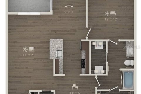 Apartamento en alquiler en Sarasota, Florida, 1 dormitorio, 93.37 m2 № 1551759 - foto 2