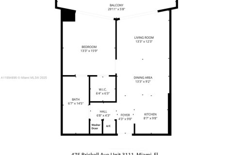 Condominio en venta en Miami, Florida, 1 dormitorio, 75.81 m2 № 2090863 - foto 24