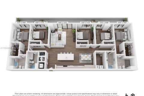 Снять в аренду квартиру в Майами, Флорида 5 спален, 201.51м2, № 1992453 - фото 1