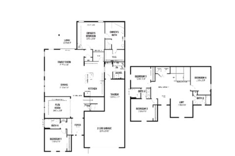 Планировка виллы или дома «House» 5 спален в ЖК RiverTown - Arbors by Mattamy Homes