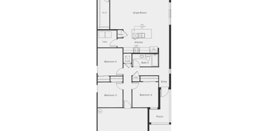 Планировка виллы или дома «House» 4 спальни в ЖК Sawgrass Lakes I