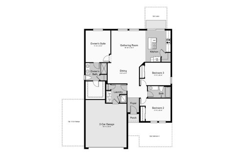 Townhouse floor plan «150SQM AMBROSIA», 4 bedrooms in SOUTHERN PINES