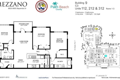 Copropriété à louer à West Palm Beach, Floride: 3 chambres, 121.7 m2 № 2387124 - photo 7
