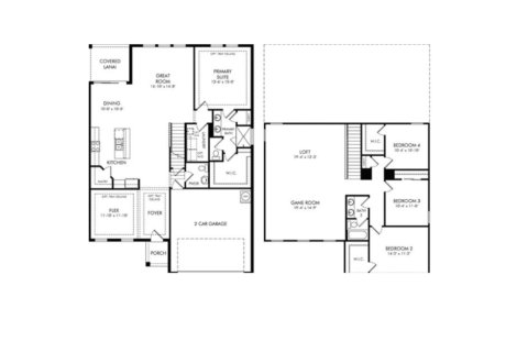 House floor plan «House», 4 bedrooms in Legends Preserve - Signature Series