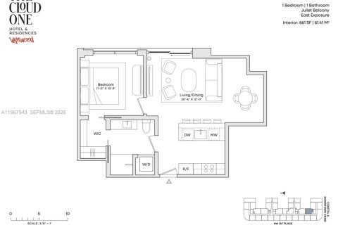 Купить кондоминиум в Майами, Флорида 1 спальня, 61.41м2, № 2051402 - фото 12