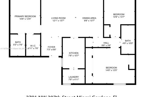 House in Miami Gardens, Florida 3 bedrooms, 117.06 sq.m. № 1926902 - photo 29