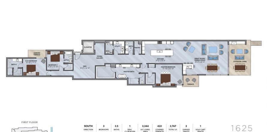 Condo in Delray Beach, Florida, 3 bedrooms № 1185448