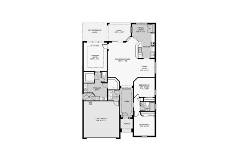 Townhouse floor plan «164SQM ARUBA #1», 3 bedrooms in CRESTVIEW