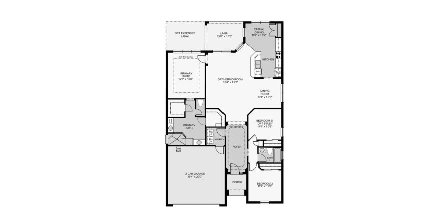 Townhouse in CRESTVIEW in Clermont, Florida 3 bedrooms, 164 sq.m. № 102720