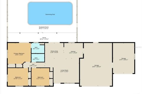House in Inverness, Florida 3 bedrooms, 116.69 sq.m. № 1796919 - photo 15