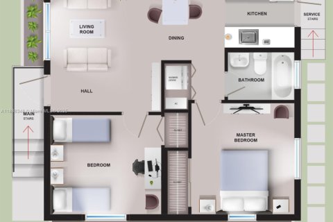 Снять в аренду виллу или дом в Майами, Флорида 2 спальни, 69.49м2, № 1950049 - фото 25