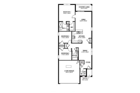 House floor plan «House», 3 bedrooms in Pelham Park