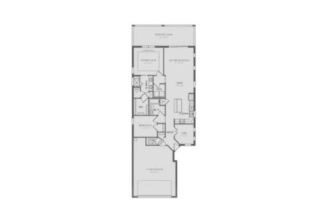 Townhouse floor plan «131SQM CONTOUR», 2 bedrooms in EDGEWATER AT BABCOCK RANCH
