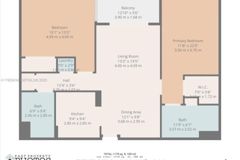 Copropriété à louer à Aventura, Floride: 2 chambres, 109.53 m2 № 1986929 - photo 3