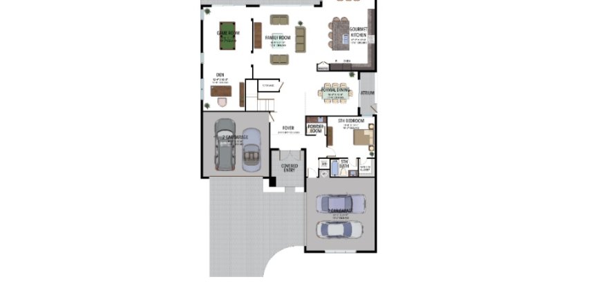 Планировка виллы или дома «House» 5 спален в ЖК Lotus